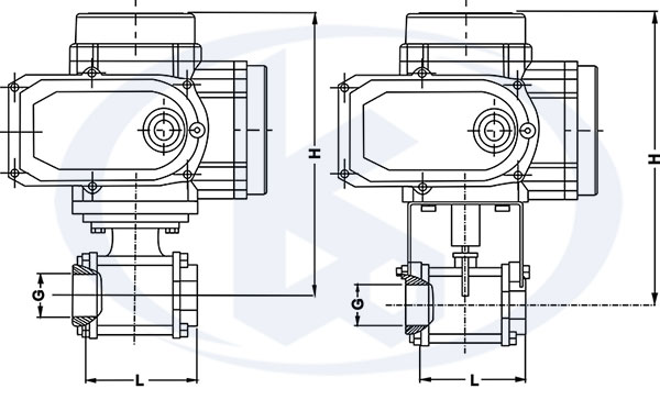 電動絲扣球閥外形尺寸