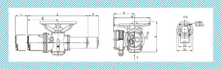 多回轉(zhuǎn)電動(dòng)執(zhí)行器外形及安裝形式