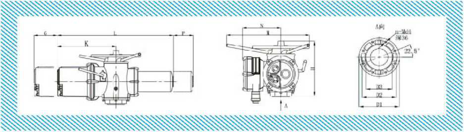 多回轉(zhuǎn)電動(dòng)執(zhí)行器外形及安裝形式