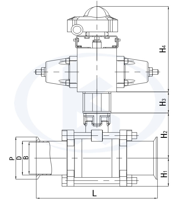 液動(dòng)卡箍球閥外形尺寸