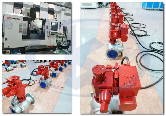 電液三通球閥車間一角