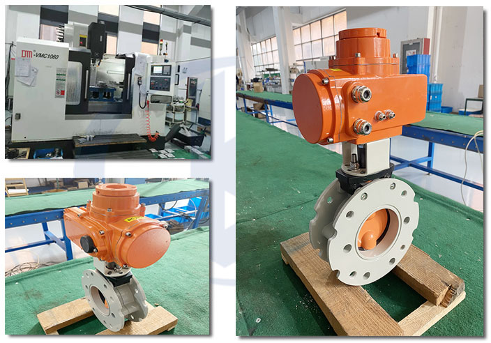 電動粉塵蝶閥車間一角