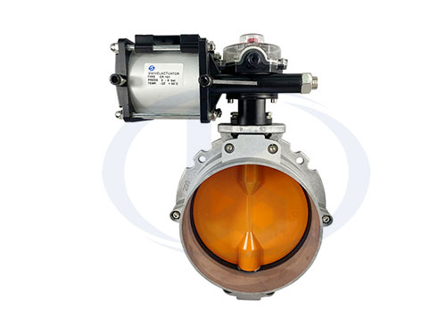 單法蘭氣動粉塵蝶閥